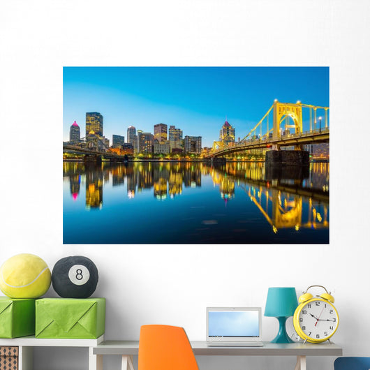 Downtown Pittsburgh Twilight Wall Decal