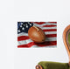 Football againsta USA flag Wall Mural