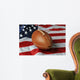 Football againsta USA flag Wall Mural