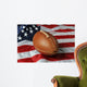 Football againsta USA flag Wall Mural