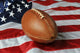 Football againsta USA flag Wall Mural