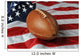 Football againsta USA flag Wall Mural