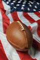 Football Against an American Flag Wall Mural