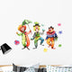 Clowns Ball and Umbrella Wall Decal Sticker Set
