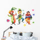 Clowns Ball and Umbrella Wall Decal Sticker Set