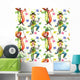 Clowns Watercolor Seamless Pattern Wall Decal