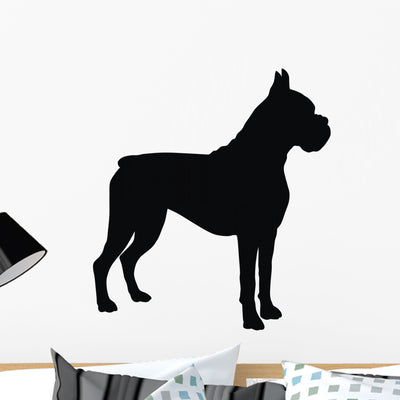 Boxer Wall Decal shown on a wall