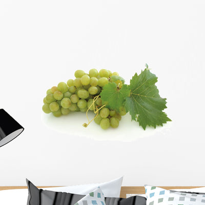 Green Grape Cluster Wall Decal shown on a wall