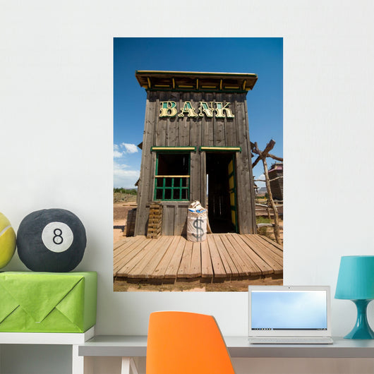 Old West Bank Building Wall Decal