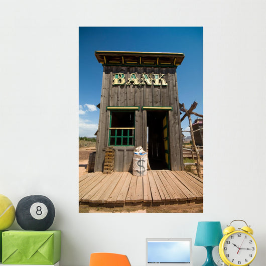 Old West Bank Building Wall Decal