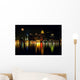 louisville ky nightscape with full moon. Wall Mural