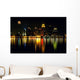louisville ky nightscape with full moon. Wall Mural
