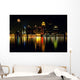 louisville ky nightscape with full moon. Wall Mural