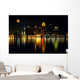 louisville ky nightscape with full moon. Wall Mural