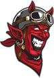 Devil Head Rider Wearing Wall Decal