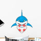 Cartoon Shark Bite Lifeline Wall Decal