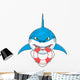 Cartoon Shark Bite Lifeline Wall Decal