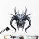 Metallic Monster Skull Wall Decal