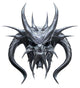 Metallic Monster Skull Wall Decal