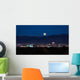Super Moon Rising over Albuquerque Wall Decal