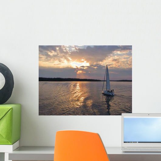 Evening Sail Lake Wall Decal