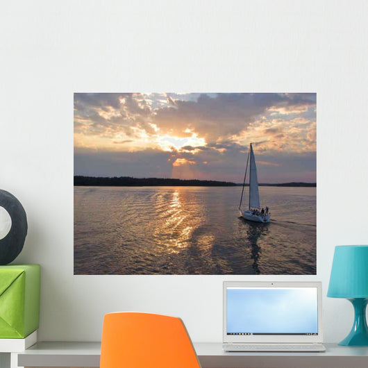 Evening Sail Lake Wall Decal