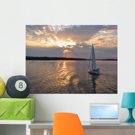 Evening Sail Lake Wall Decal