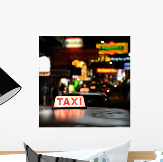 Taxi Sign Wall Decal