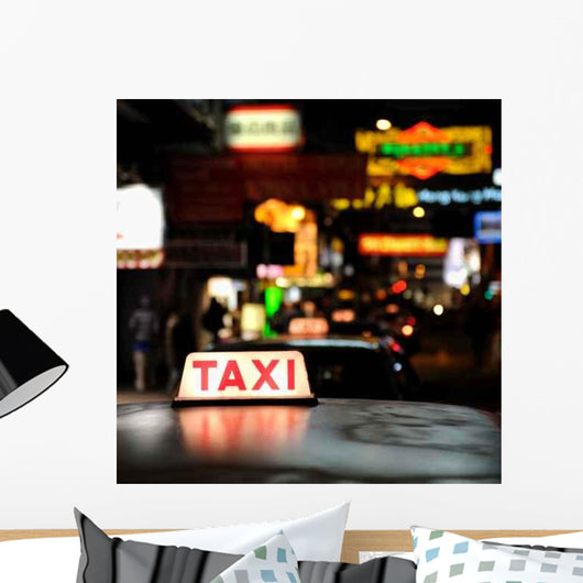 Taxi Sign Wall Decal