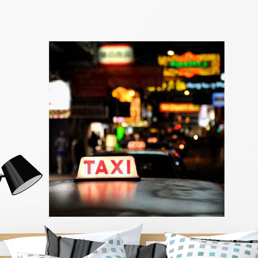 Taxi Sign Wall Decal