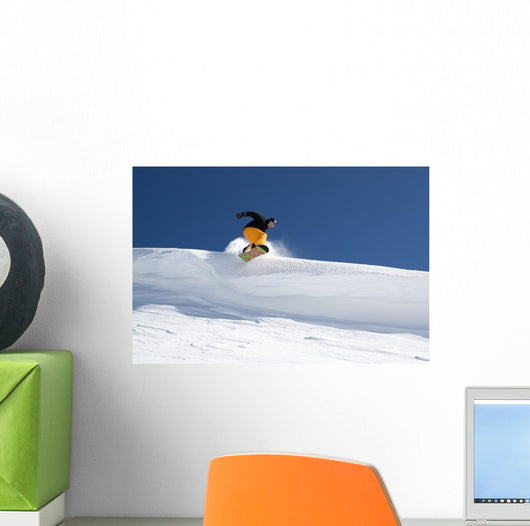 snowboarder im sprung Wall Mural
