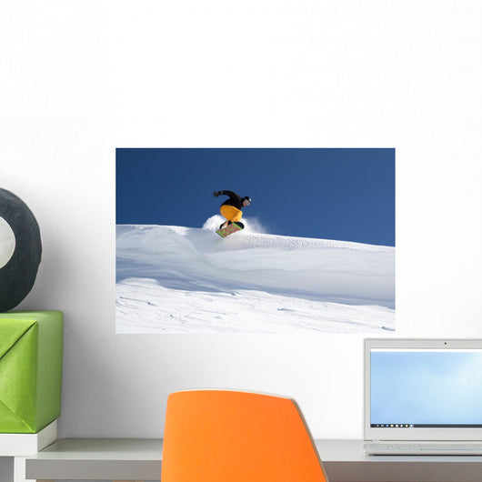 snowboarder im sprung Wall Mural