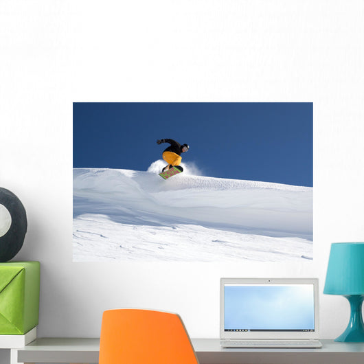 snowboarder im sprung Wall Mural