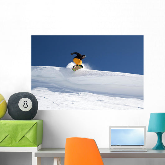 snowboarder im sprung Wall Mural