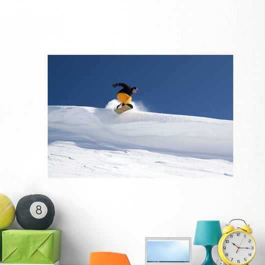 snowboarder im sprung Wall Mural