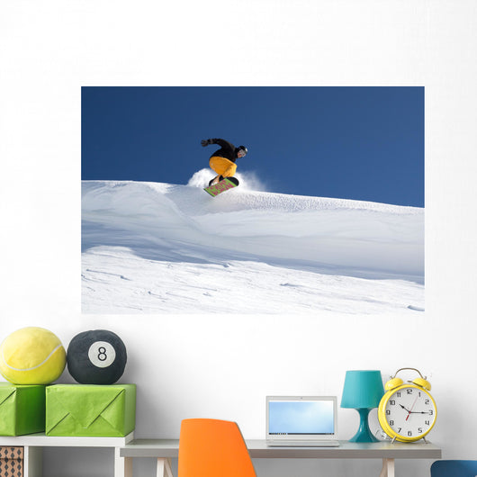 snowboarder im sprung Wall Mural