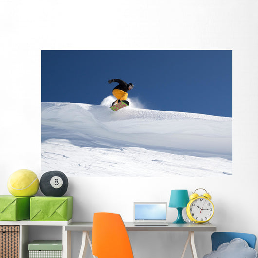 snowboarder im sprung Wall Mural