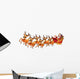 Santa Claus Rides Reindeer Wall Decal