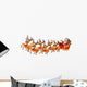 Santa Claus Rides Reindeer Wall Decal