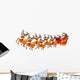 Santa Claus Rides Reindeer Wall Decal