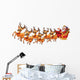 Santa Claus Rides Reindeer Wall Decal