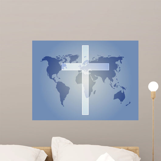 Christian Cross Wall Mural