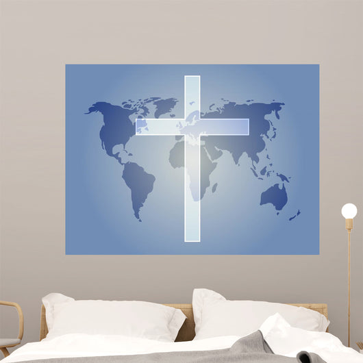 Christian Cross Wall Mural