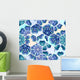 Blue Hexagon Mandala Wall Decal