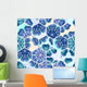 Blue Hexagon Mandala Wall Decal