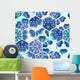 Blue Hexagon Mandala Wall Decal