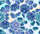Blue Hexagon Mandala Wall Decal