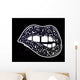 Sexy Fatal Biting Lips Wall Decal