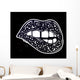 Sexy Fatal Biting Lips Wall Decal