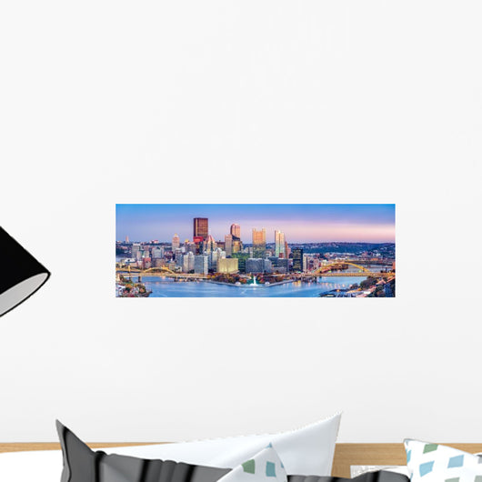 Pittsburgh Pennsylvania Skyline Dusk Wall Decal